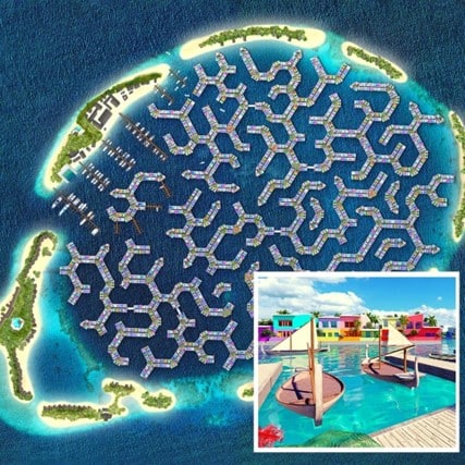 Maldives planned floating city as adaptation to cliamte change induced sea level rise.