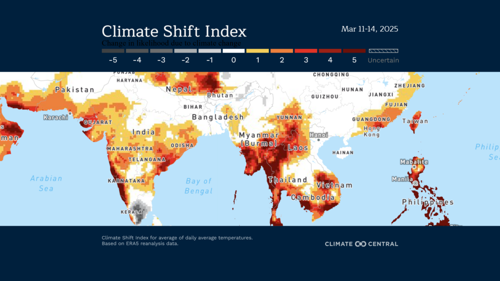 Source: Climate Shift Index by Climate Central