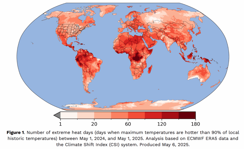 Number of extreme heat days
Source: World Weather Attribution