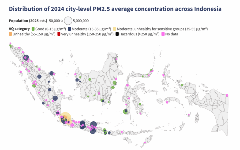 Indonesia's air pollution hotspots